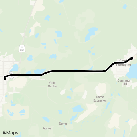 Timmins Transit  map