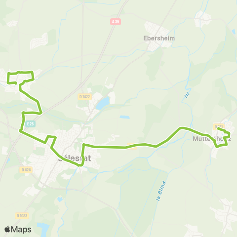 TIS Scherwiller Gare / Muttersholtz Hilsenheim map