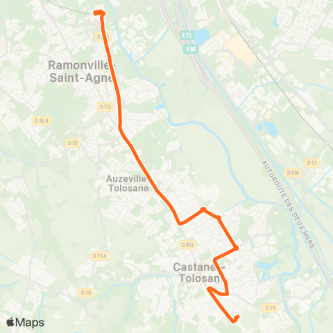 Tisséo Ramonville / Castanet-Tolosan map