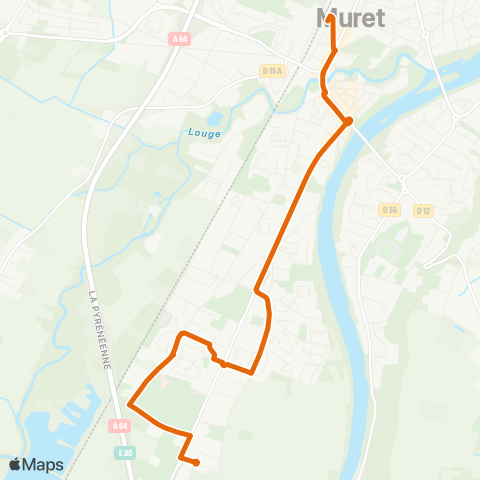 Tisséo Muret Gare SNCF / Muret Salle Horizon map