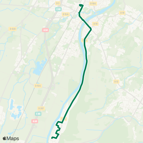 Tisséo Muret Gare SNCF / Muret Estantens Eglise map