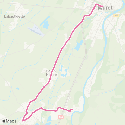 Tisséo Muret Gare SNCF / Le Fauga Cimetière map