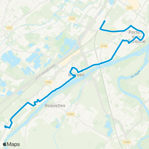 Tisséo Portet Gare SNCF / Muret Sans Souci map