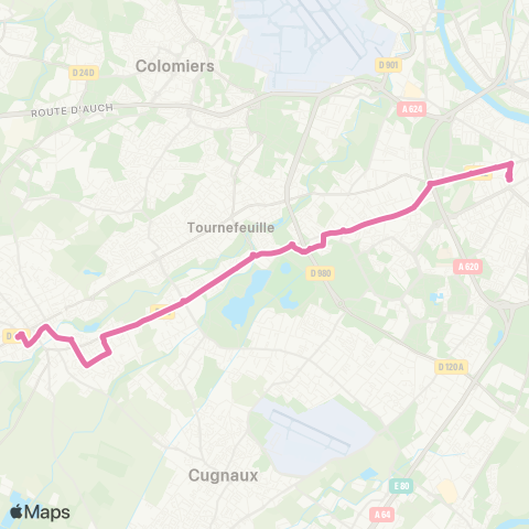 Tisséo Arènes / Plaisance Monestié map