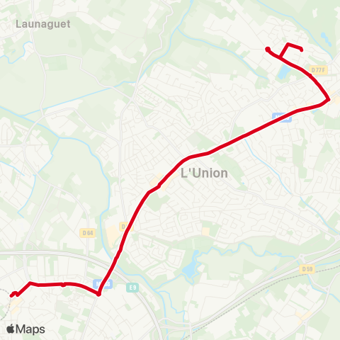 Tisséo Borderouge / Saint-Jean Lestang map