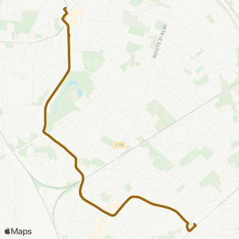 Tisséo Borderouge / Roseraie map