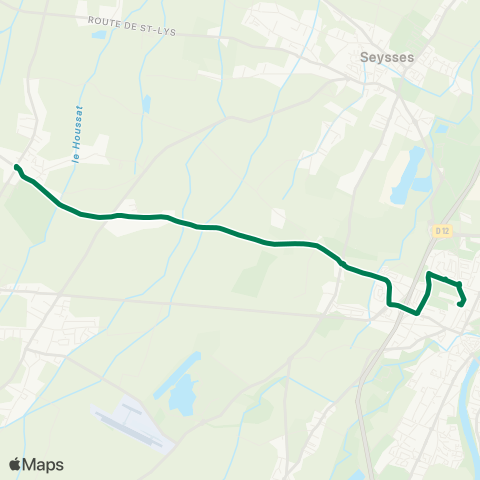 Tisséo Muret Gare SNCF / Lamasquère Mairie map