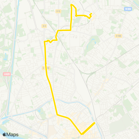 Tisséo Borderouge / Jean Jaurès map