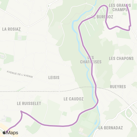 tl - Transports publics lausannois Belmont-sur-L., Grands Champs - Pully, Clergère map