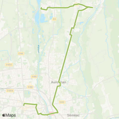 TLP Mobilités Bours / Orleix Verdun map