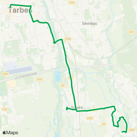 TLP Mobilités Barbazan - Église Verdun map