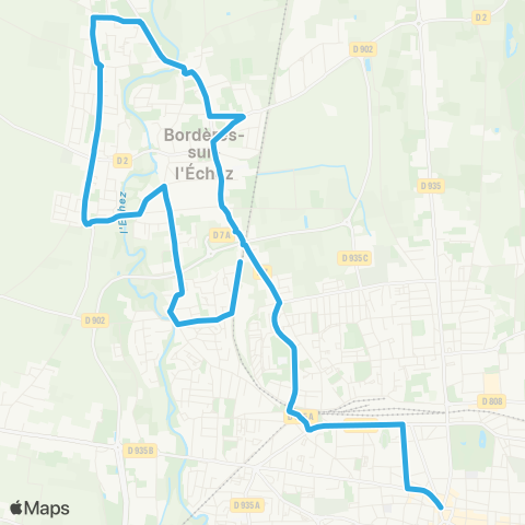 TLP Mobilités Bordères - Pyrénées Verdun map