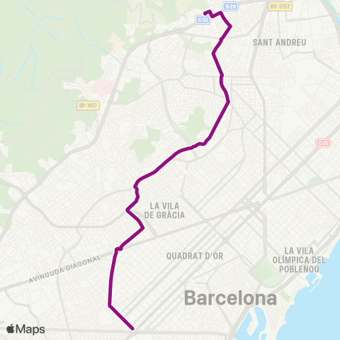 TMB Pl. Espanya / Canyelles map