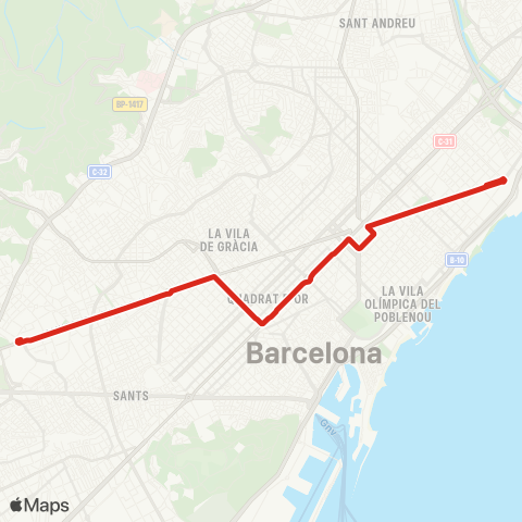 TMB Fòrum / Zona Universitària map