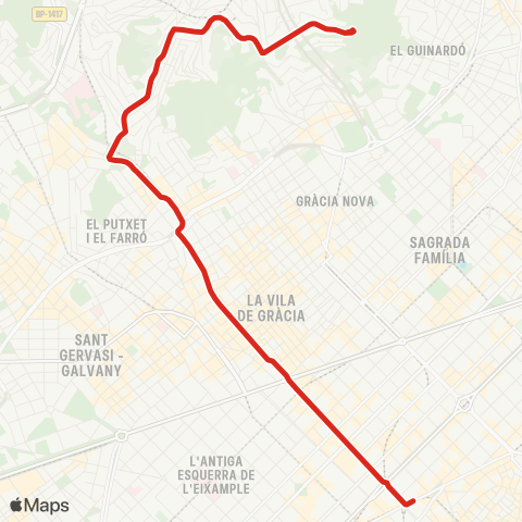 TMB Pl. Catalunya / El Carmel map