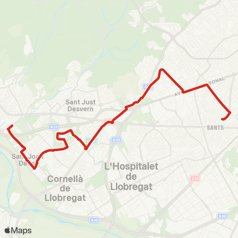 TMB Estació de Sants / Sant Joan Despí map