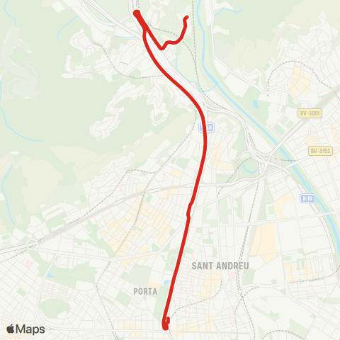 TMB Pg. Fabra i Puig / Vallbona map