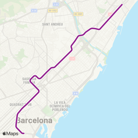 TMB Paral·lel - Badalona Pompeu Fabra map