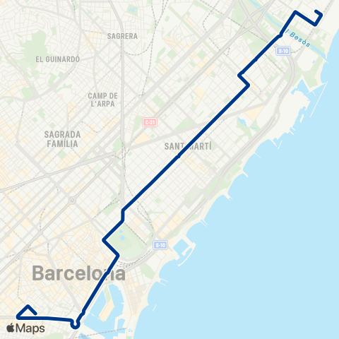 TMB Paral·lel / Sant Adrià map