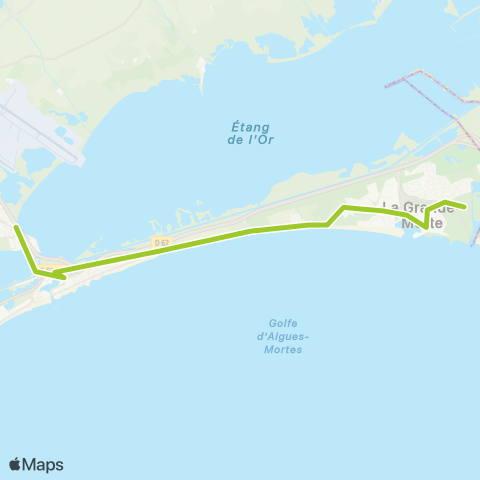 Transp'Or La Grande Motte ↔︎ Carnon ↔︎ Pérols map