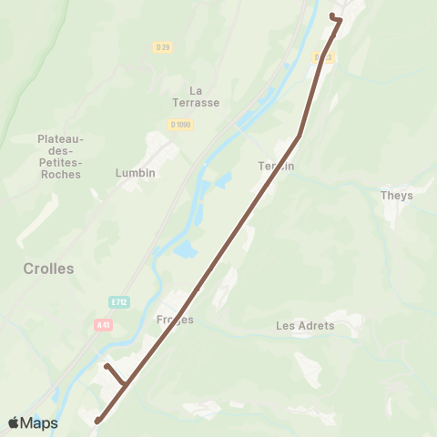 Tougo Goncelin - Froges - Brignoud - Villard Bonnot map