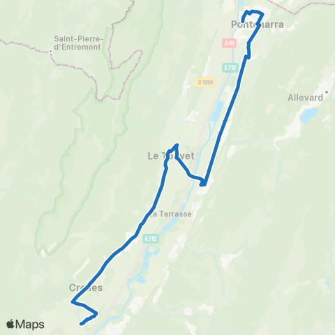 M Réso Villard-Bonnot - Crolles - le Touvet - Goncelin map