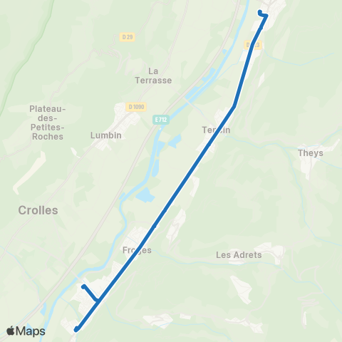 Tougo Goncelin - Froges - Brignoud - Villard Bonnot map