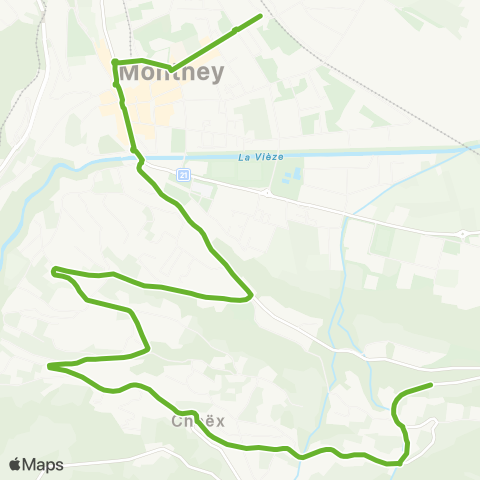 Transports Publics du Chablais Choëx, École - Monthey, Gare Cff map