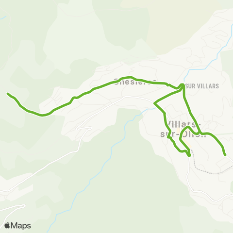 Transports Publics du Chablais Chesières, Les Ecovets - Villars-Sur-Ollon, Les Avenery map