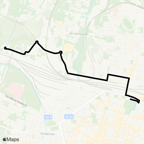 Tper BO Autostazione - Istituto Luxemburg map