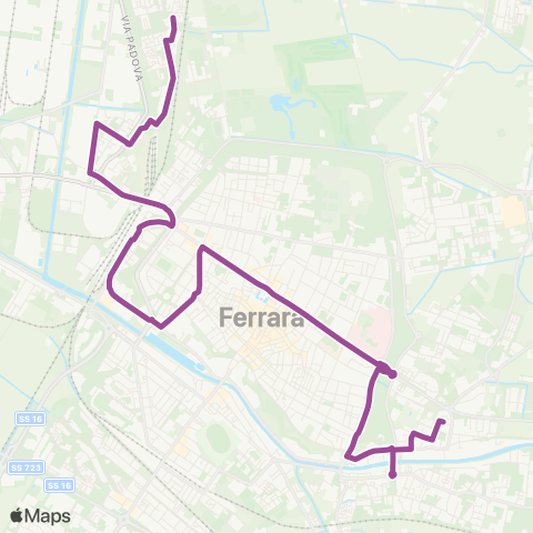 Tper FE Linea 2 Stazione FS-V.Olanda map