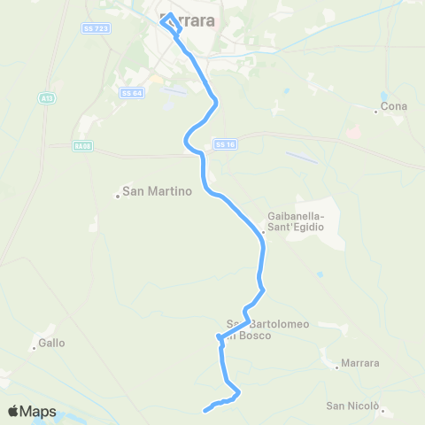 Tper FE Linea 348 (B) map