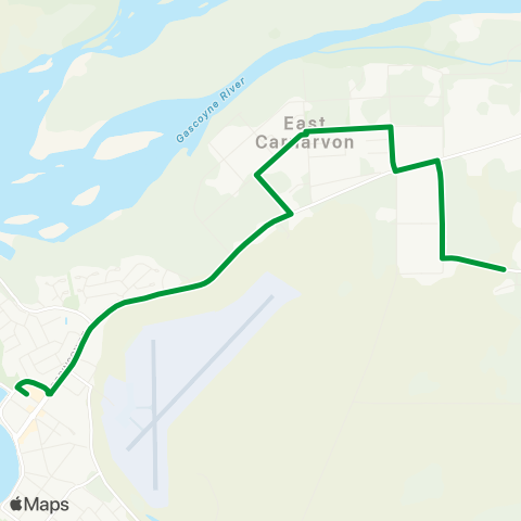 TransCarnarvon Carnarvon - North West Coastal Hwy map