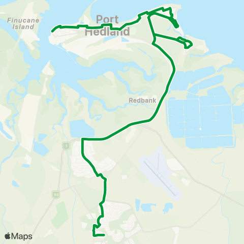 TransHedland South Hedland - Port Hedland map