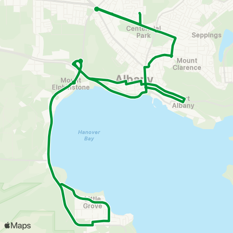 TransAlbany Albany - Little Grove map