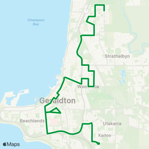 TransGeraldton Geralton - Spalding map