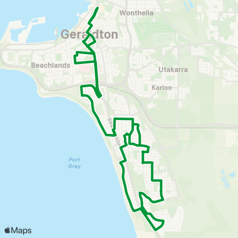 TransGeraldton Geralton Circular map