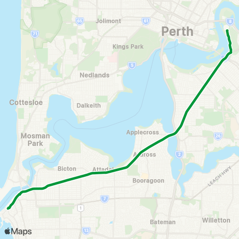 Transperth  map