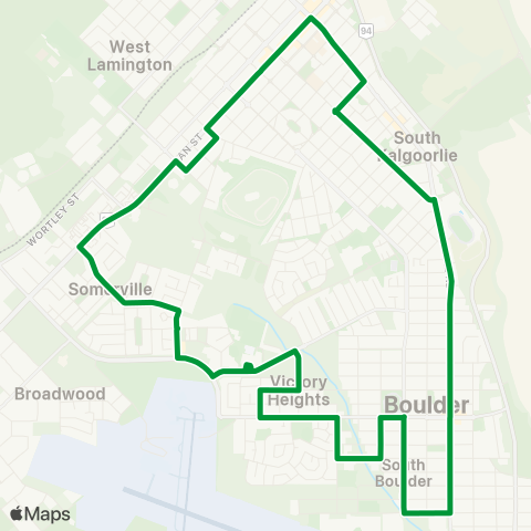 TransGoldfields Kalgoorlie - Boulder map