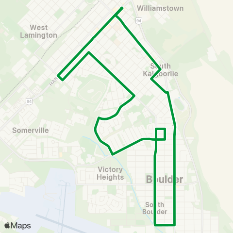 TransGoldfields Kalgoorlie - Boulder map