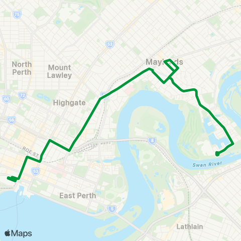 Transperth  map