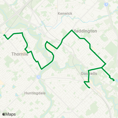 Transperth Thornlie - Gosnells map