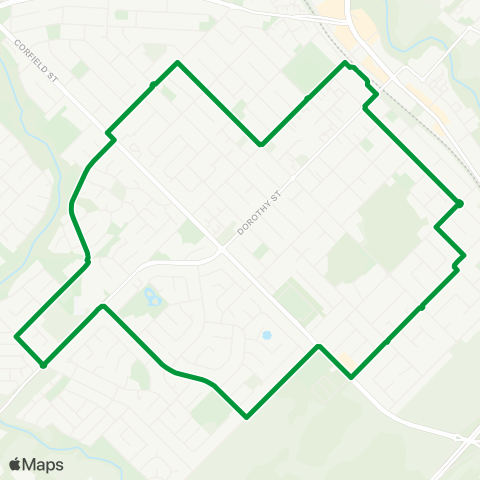 Transperth Gosnells (Clockwise) map