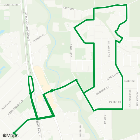 Transperth Kelmscott - Clifton Hills map