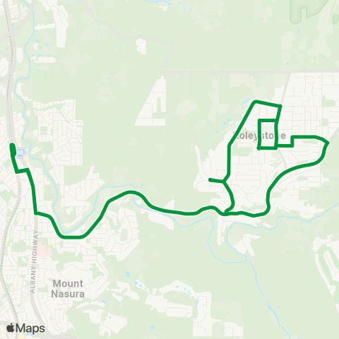 Transperth Kelmscott - Roleystone map