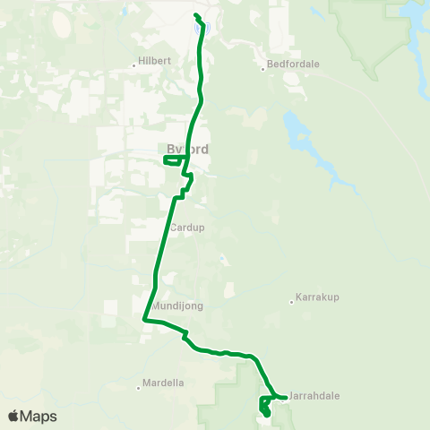 Transperth Armadale - Jarrahdale map