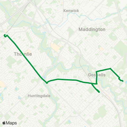 Transperth Thornlie - Gosnells map