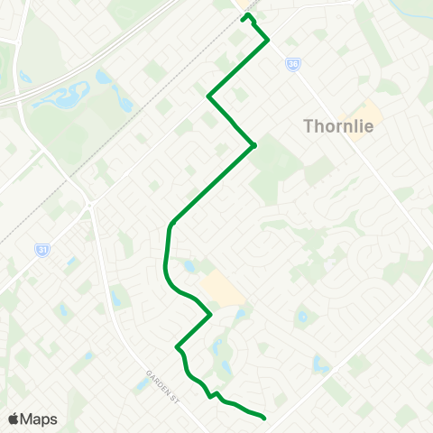 Transperth Thornlie - Huntingdale map