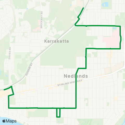 Transperth East Perth - Claremont map