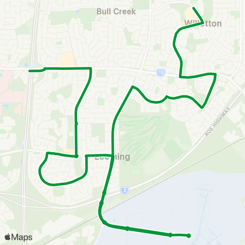 Transperth Murdoch - Willetton map